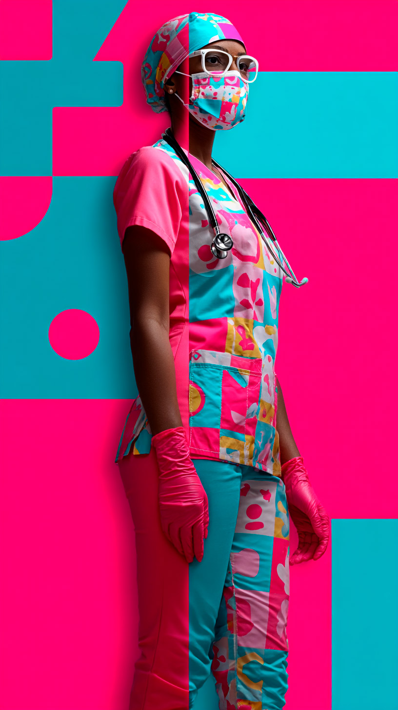 CLINIQUE BIZARRE art roze/blauw